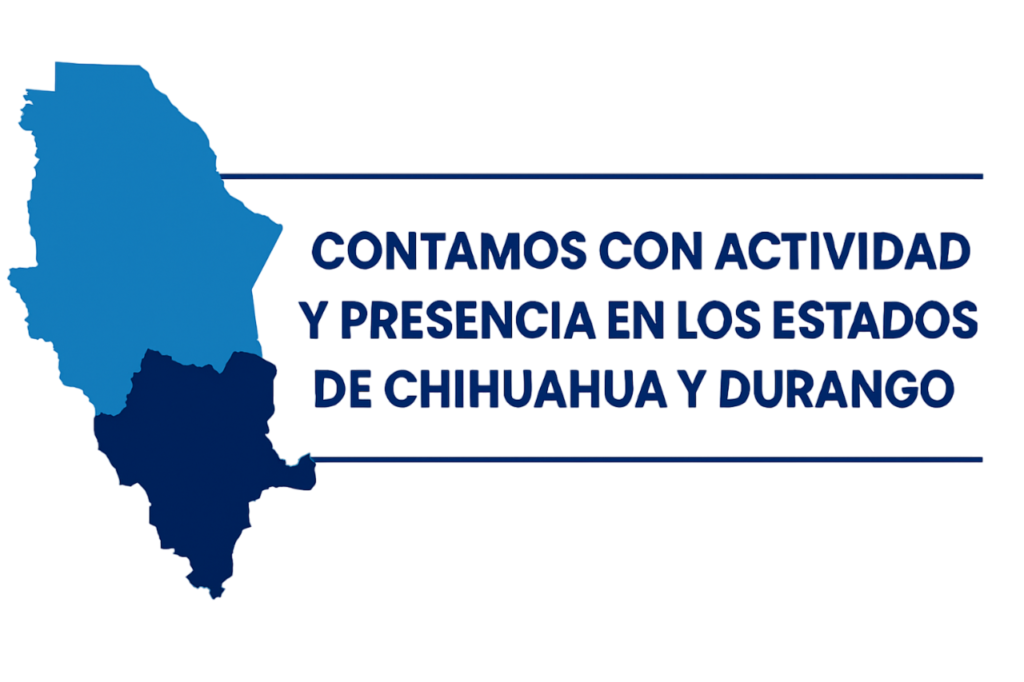 Mapa que destaca la presencia de Grupo TESA en los estados de Chihuahua y Durango para recolección de residuos peligrosos.